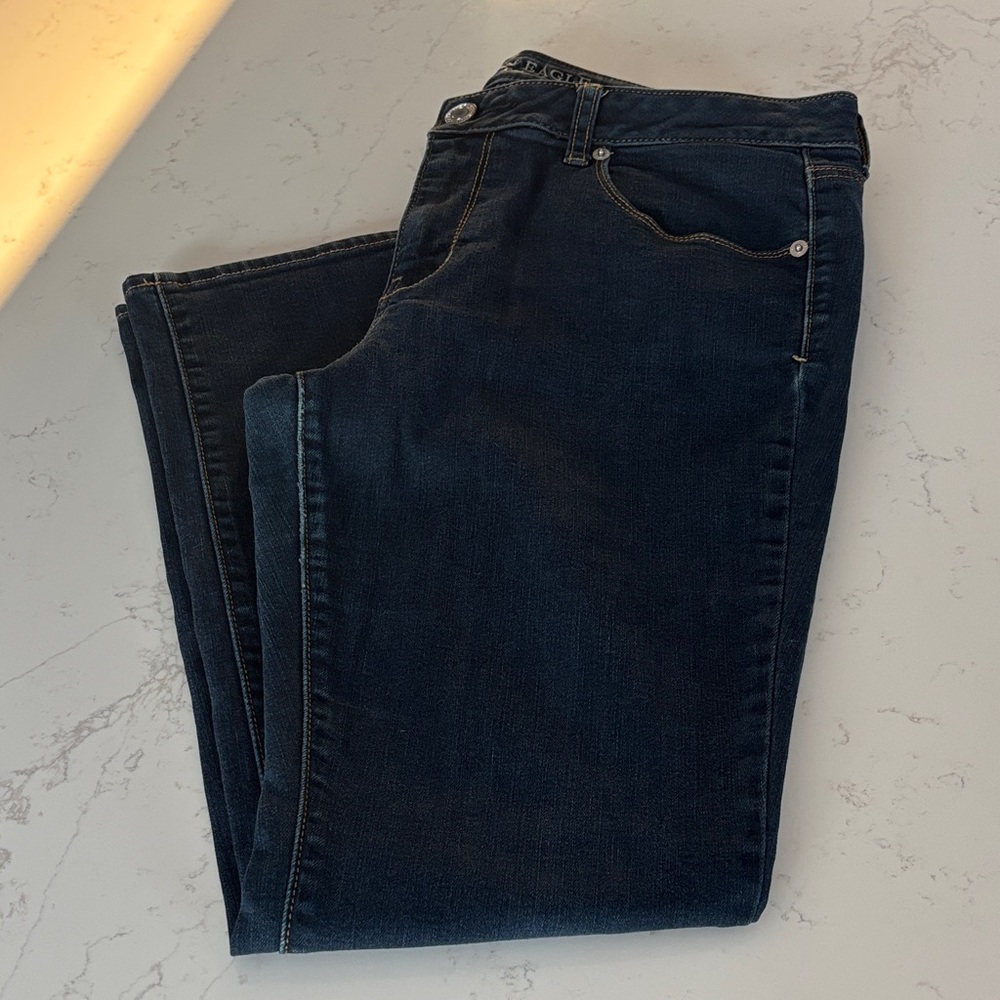 American Eagle Outfitters Dark Blue Skinny Jeans - 14 Short